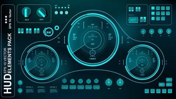 Gelecekçi yeşil sanal grafik dokunmatik kullanıcı arayüzü
