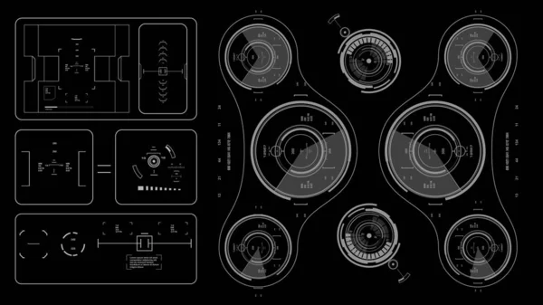 Interfaz Usuario Virtual Táctil Verde Futurista — Archivo Imágenes Vectoriales