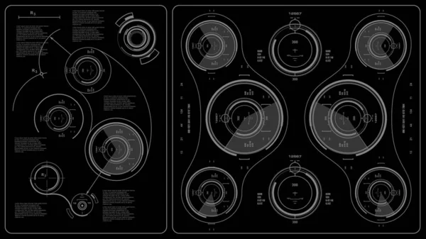 Gelecekçi yeşil sanal grafik dokunmatik kullanıcı arayüzü
