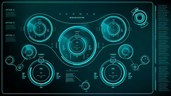 Gelecekçi yeşil sanal grafik dokunmatik kullanıcı arayüzü