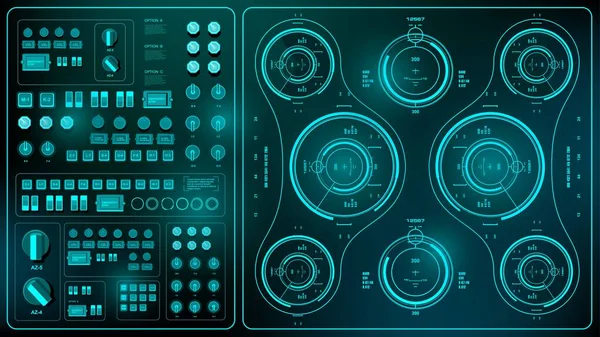 Gelecekçi yeşil sanal grafik dokunmatik kullanıcı arayüzü