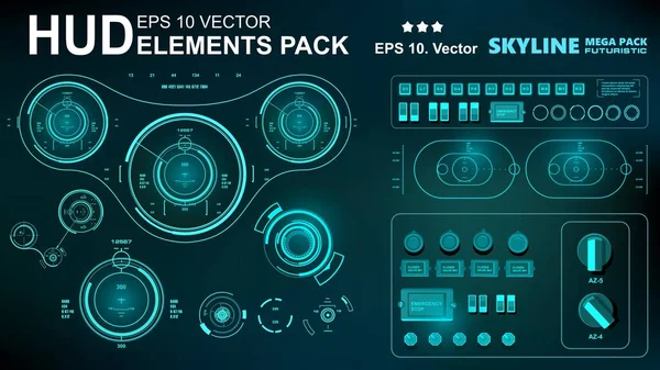 Gelecekçi yeşil sanal grafik dokunmatik kullanıcı arayüzü