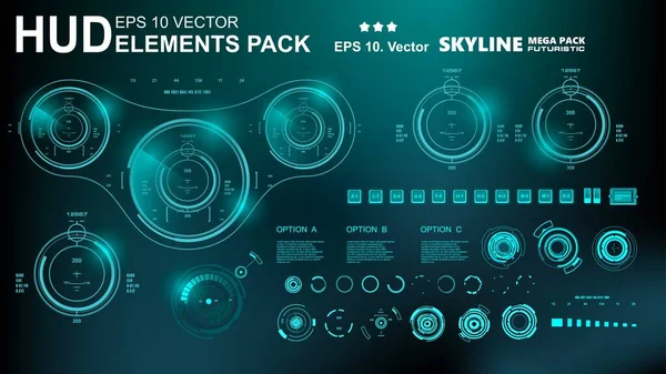 Gelecekçi yeşil sanal grafik dokunmatik kullanıcı arayüzü