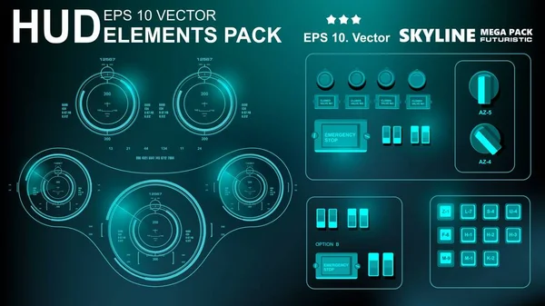 Gelecekçi yeşil sanal grafik dokunmatik kullanıcı arayüzü