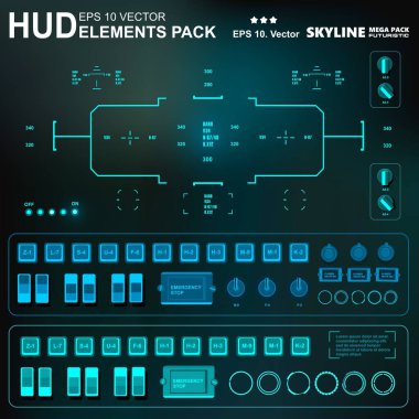 Gelecekçi yeşil sanal grafik dokunmatik kullanıcı arayüzü