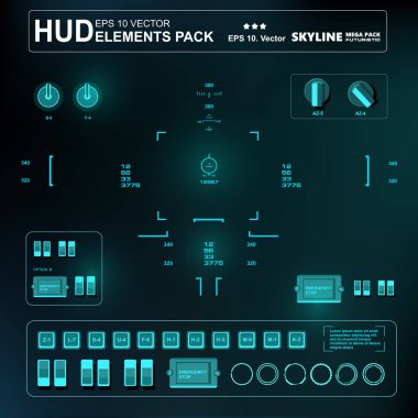 Gelecekçi yeşil sanal grafik dokunmatik kullanıcı arayüzü