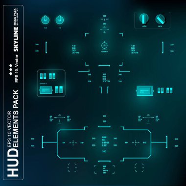 Gelecekçi yeşil sanal grafik dokunmatik kullanıcı arayüzü