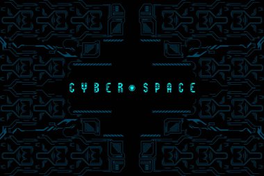 HUD elemanları ile gelecekçi HUD arkaplan illüstrasyonu.