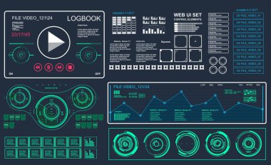 Gelecekçi hud müzik gösterge paneli sanal gerçeklik teknolojisi