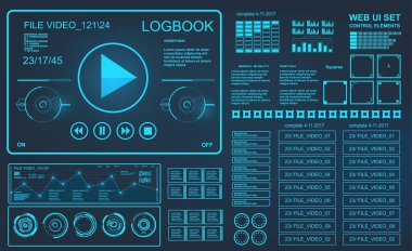 Gelecekçi hud müzik gösterge paneli sanal gerçeklik teknolojisi