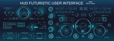 Bilimkurgu fütürist gövde gösterge paneli sanal gerçeklik teknolojisi ekranı