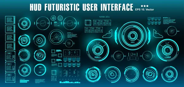 Painel Exibição Tela Tecnologia Realidade Virtual Hud Usuário Futurista Interfac —  Vetores de Stock