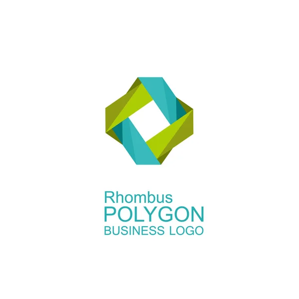 Business Ikone Raute Flache Polygonale Raute Geometrisches Designkonzept Logo — Stockvektor