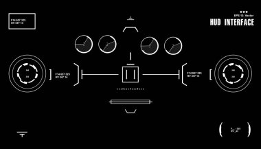 Bilimkurgu gelecekçi gövde gösterge paneli sanal gerçeklik ekranı