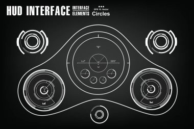 Bilimkurgu gelecekçi gövde gösterge paneli sanal gerçeklik ekranı