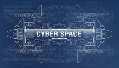 Siber uzay HUD arayüzü arkaplanı