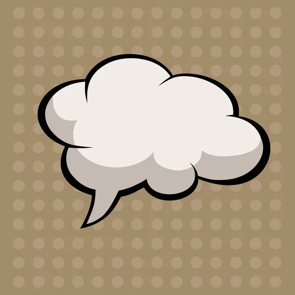 Speak Halftone Speech Dialog Cloud Expression Brown Blank Comic Concept — Vettoriale Stock