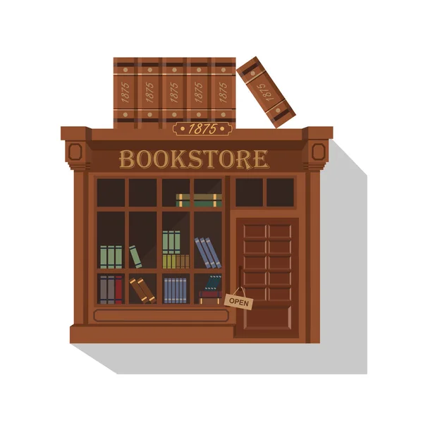 Illustration Cute Little Bookstore — Stock Vector