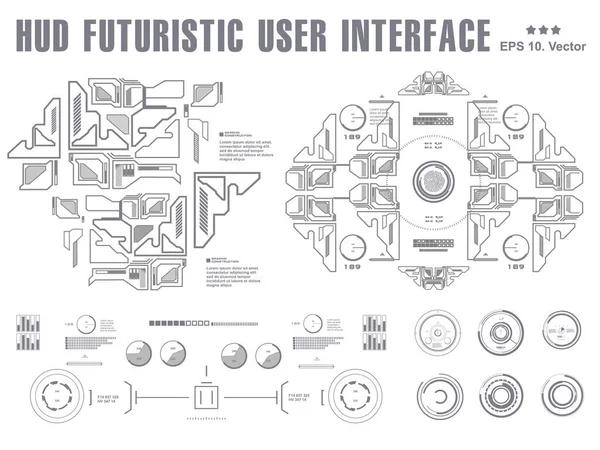 Gelecekçi siyah ve beyaz sanal grafik dokunmatik kullanıcı arayüzü