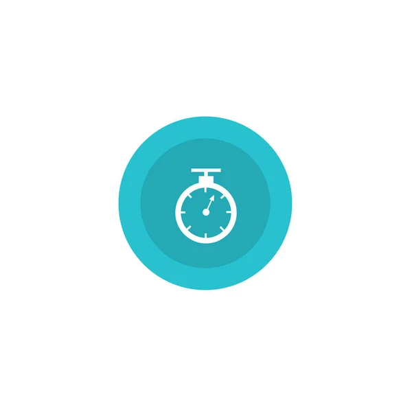 Afbeelding Pictogram Stopwatch Blauw Cirkel Plat Ontwerp — Stockvector