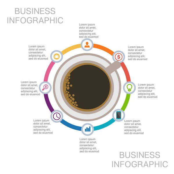 Business Infografik Flaches Design Auf Weißem Hintergrund — Stockvektor