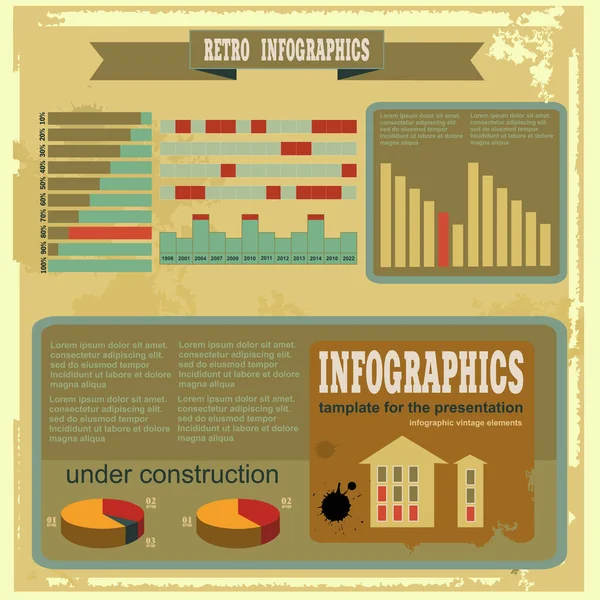 Percent Economy Map Layout Brown Business Plan Dingy Concept Vector — 图库矢量图片