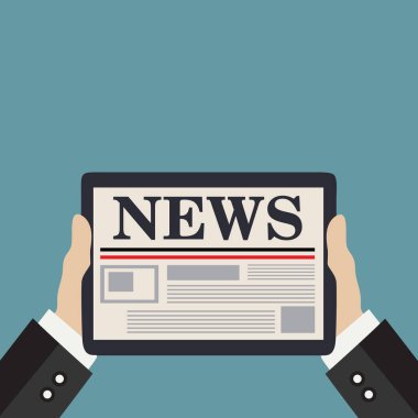 Vergisel ve ORIZONTAL POLİTİYON, BLANK VE NEWS KONUŞU, düz tasarım çizim