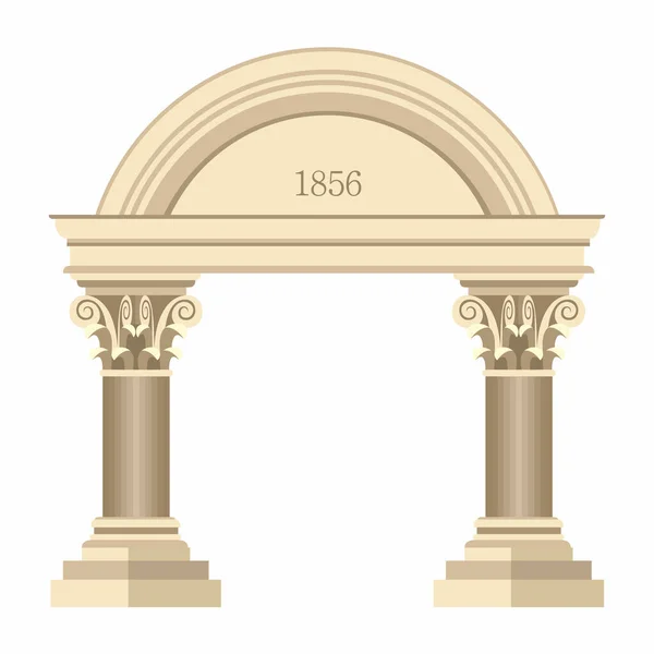 Αρχαία Αντίκες Καμάρα Αρχιτεκτονική Καμάρα Φόντο Κλασικό Κλασικό Στήλη Κορινθιακό — Διανυσματικό Αρχείο