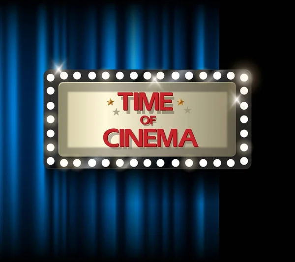 Sipario Teatrale Tempo Del Cinema Cinema Teatrale Home Theater — Vettoriale Stock