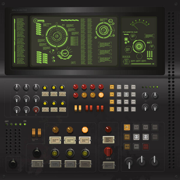 Творческий шаблон пользовательского интерфейса в стиле научной фантастики