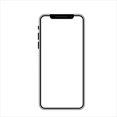 akıllı telefon vektörü izole edilmiş şeffaf arkaplan çiziyor