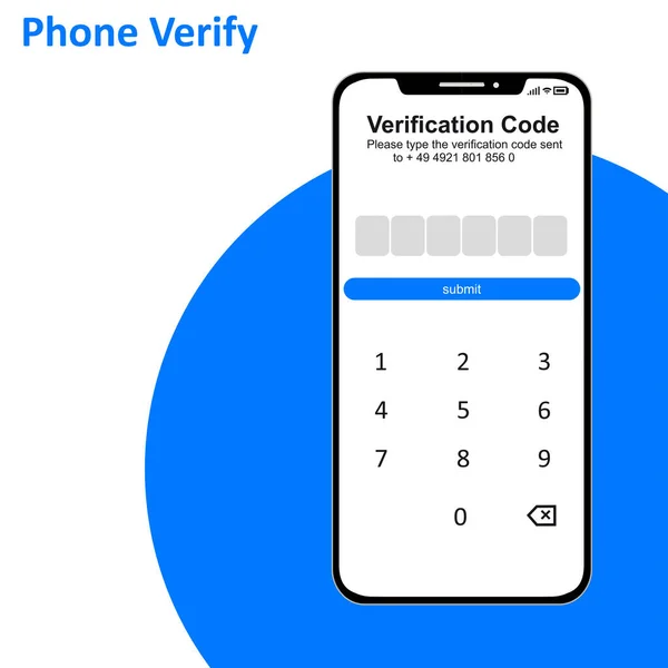 The process of checking the code by phone number. Authorization. Authorization design. UI UX Design lizenzfreie Stockillustrationen