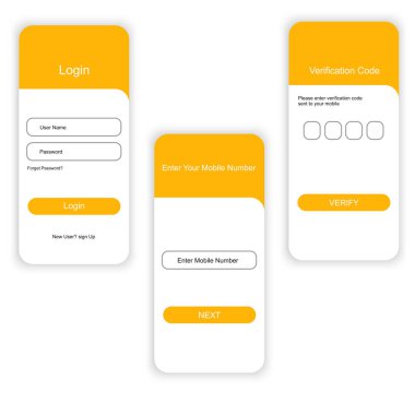The process of checking the code by phone number. Authorization. Authorization design. UI UX Design
