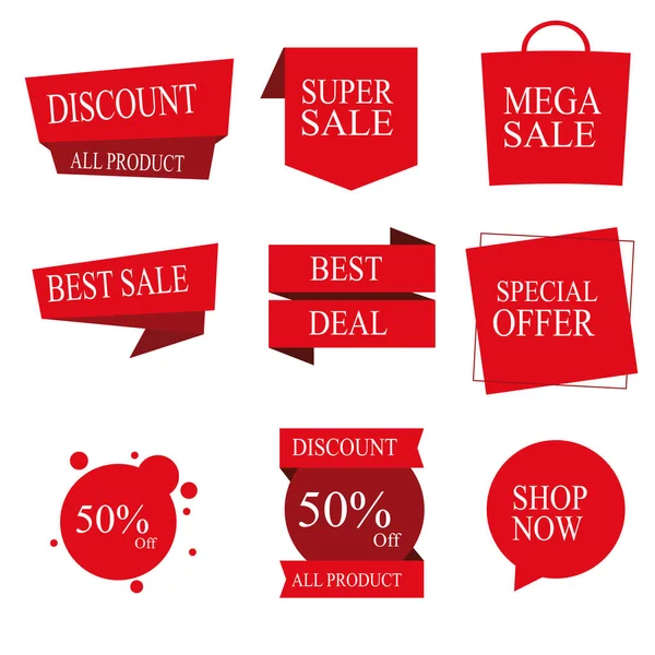 Sale - creative banner set vector illustration.concept discount promotion layout on white background Stockillustration