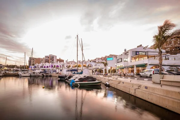 Roquetas Mar España Septiembre 2021 Aguadulce Marina Hora Dorada Restaurantes —  Fotos de Stock