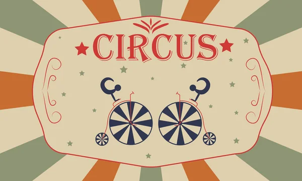 Eine Einladung Zum Zirkus Zirkus Und Akrobaten Einladungen Retro Stil — Stockvektor
