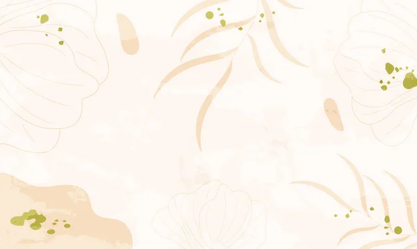 Çiçekli minimalist pastel arka plan, lekeli yapraklar. Bahar. Yaz.
