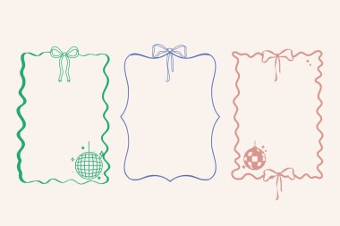 Şirin albüm, coquette çerçeve koleksiyonuna ilham kaynağı oldu. Notlar, kartlar ve davetiyeler için eğlenceli pastel şekiller