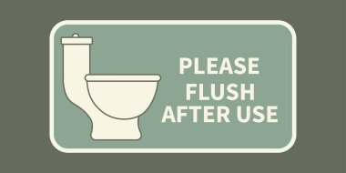 Lütfen tuvalet işaretini kullandıktan sonra elle sifonu çekin.