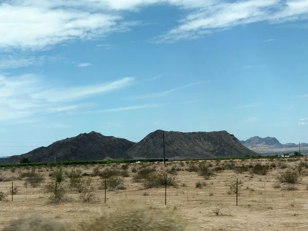 Arid Arizona Sivatag Hegyek Nyugati Oldalán Állam — Stock Fotó