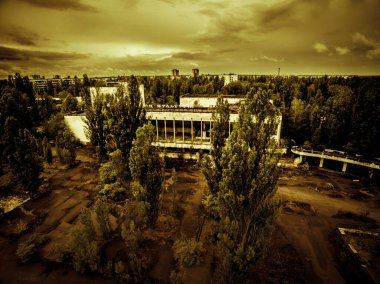 Pripyat, hayalet bir kasaba, felaketin sonuçları, insansız bir şehir, Ukrayna, Çernobil