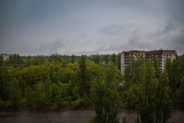 Pripyat, hayalet bir kasaba, felaketin sonuçları, insansız bir şehir, Ukrayna, Çernobil