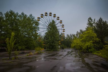 Pripyat, hayalet bir kasaba, felaketin sonuçları, insansız bir şehir, Ukrayna, Çernobil