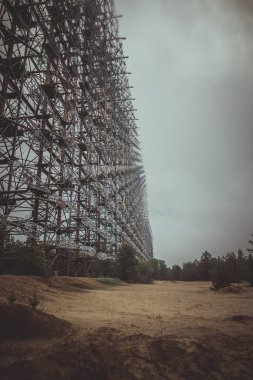 Ukrayna 'nın Çernobil sınırlama bölgesindeki Sovyet radar istasyonu Duga