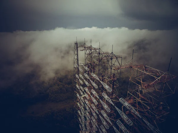 Sovjet over de horizon radarstation Duga in de Tsjernobyl uitsluitingszone, Oekraïne — Stockfoto