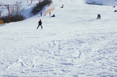 Lucerne, İsviçre 15 Temmuz 2025: Pedallı tekneler, bulutlu gökyüzü ve arka planda İsviçre Alpleri ile Lucerne Gölü manzarası. 