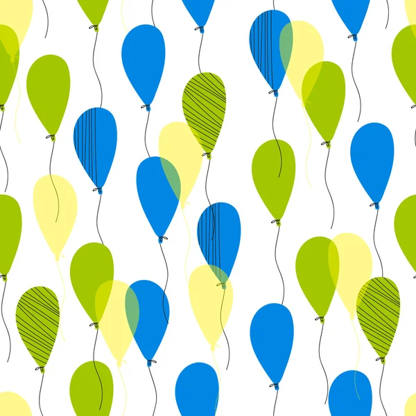 Abstract seamless pattern with balloons — Stock Vector