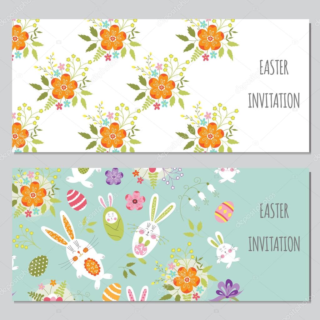 Set of Easter banners