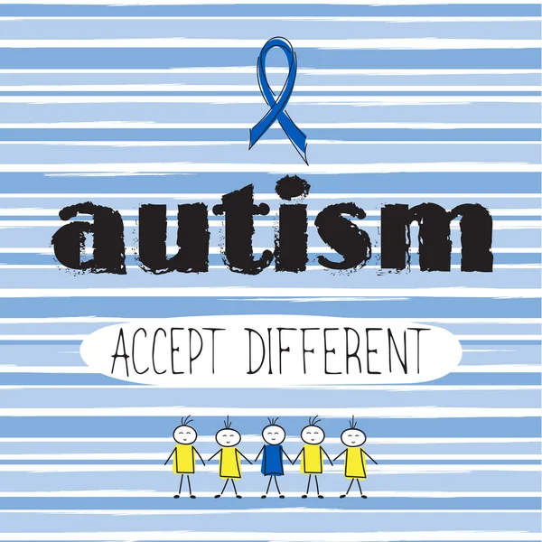 Letras de conciencia del autismo — Vector de stock