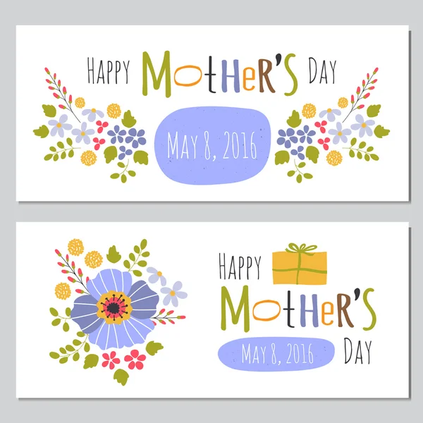 Mothers Day set of banners — Stock Vector